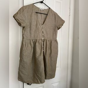 Linen blend dress with pockets!!!